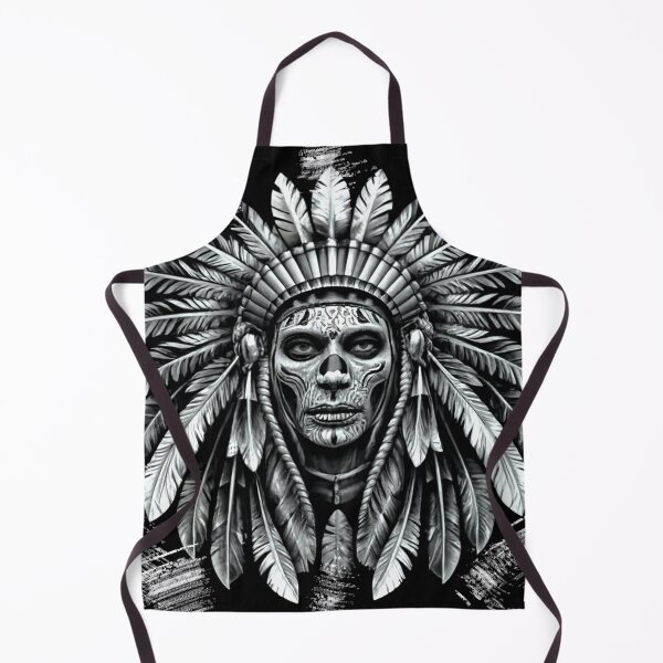 Item preview, American Indian. Feather headdress. Crown of an American Indian chief. Face tattoo. Retual Indian style designed and sold by MagelliShop.