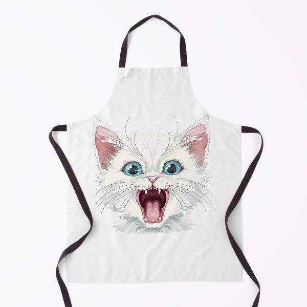 Item preview, White Cat Screaming designed and sold by Crazycatgraphic.