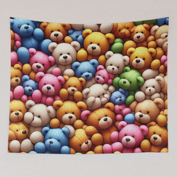 Item preview, Teddy Bear Delight: A Colourful Cuddle in Art designed and sold by ArtComixHaven.