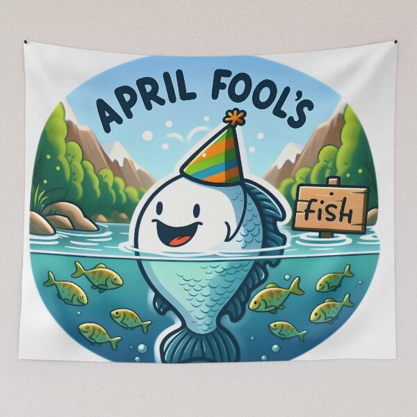 Aperçu de l'œuvre Finny Fiasco du poisson d'avril créée et vendue par AI-Only Creations.