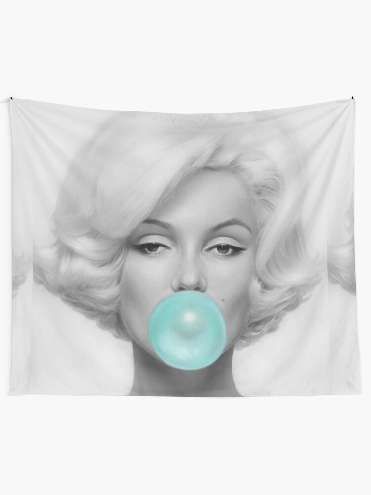 Alternate view of Bubblegum portrait Tirquaz Tapestry