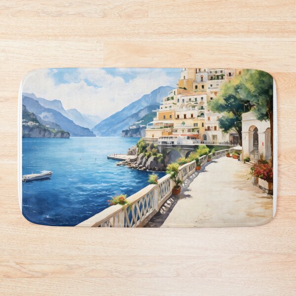 Item preview, Amalfi watercolor painting, Naples coast, Italy souvenir, Italian travel, Italian summer beach designed and sold by SpettacolArte.