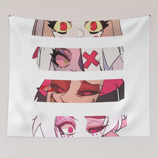 Item preview, Hazbin Hotel Charlie Alastor Angeldust Vaggie Peeker Stickers designed and sold by WartortleFr3ak.