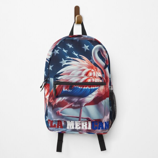 Item preview, Fla'Merican Red White Blue Flamingo Happy 4th Of July T-Shirt designed and sold by Espin23.