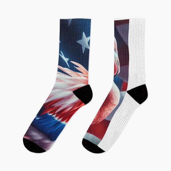 Item preview, Fla'Merican Red White Blue Flamingo Happy 4th Of July T-Shirt designed and sold by Espin23.