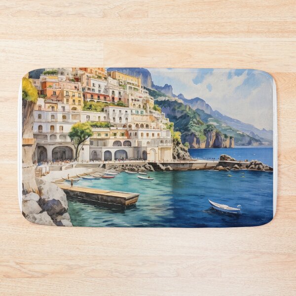 Item preview, Amalfi beach watercolor painting, Naples coast, Italy souvenir, Italian travel, Italian summer designed and sold by SpettacolArte.