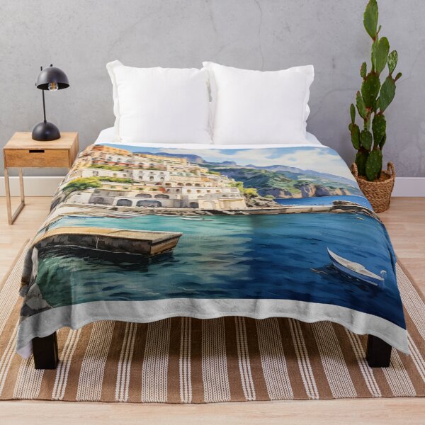 Item preview, Amalfi beach watercolor painting, Naples coast, Italy souvenir, Italian travel, Italian summer designed and sold by SpettacolArte.
