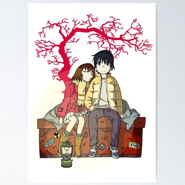  Erased Poster Print,Anime Wall Decoration,Main Characters Art  Print,Boys and Girls Art Poster,Anime Wall Art (A4-8.5'' x 11''): Posters &  Prints