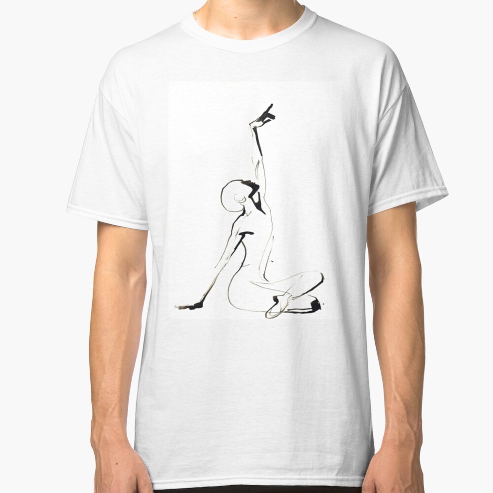 India Ink Dance Drawing Classic T-Shirt