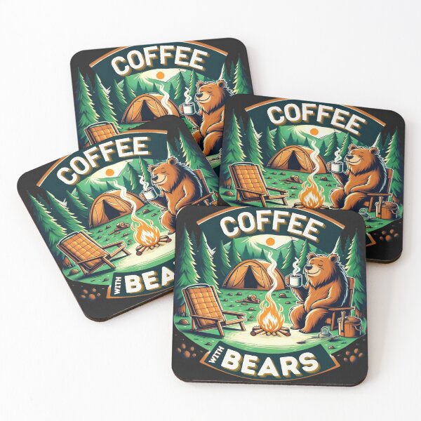 Item preview, Coffee with Bears | Coffee and Camping | Coffee and Camping Gift T-Shirt designed and sold by runeroge13.