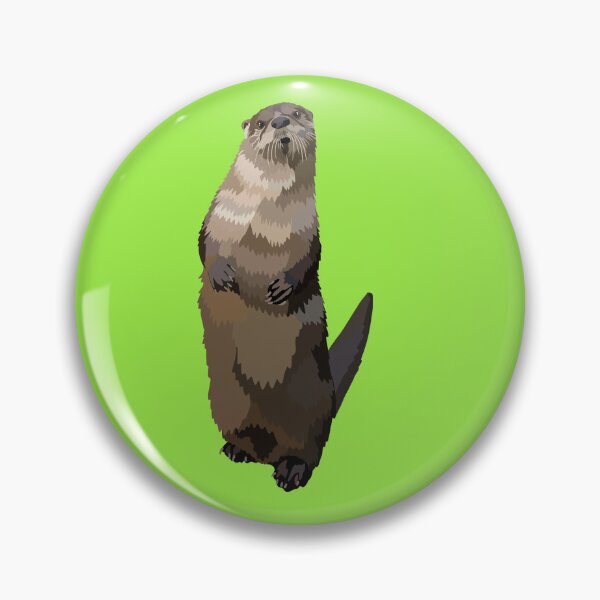 Item preview, N is for North American River Otter,North American River Otter Illustration – Playful Freshwater Mammal Artwork designed and sold by PrettylittlepastelUk.