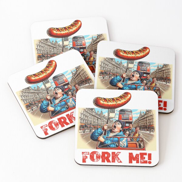 Item preview, Fork Me! Sausage on a Fork. Boy On London Bus by Get Forked designed and sold by Get-Forked.