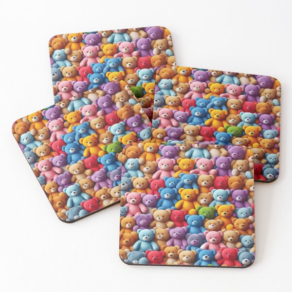 Item preview, Soft Hues A Teddy Bear Mosaic of Warmth designed and sold by ArtComixHaven.