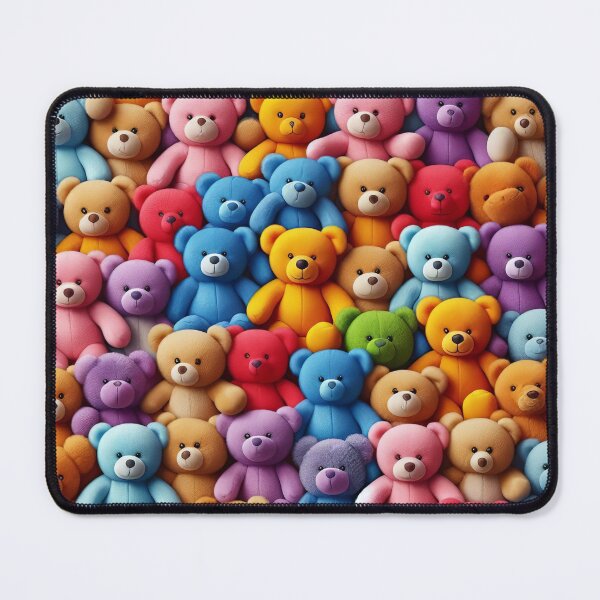 Item preview, Soft Hues A Teddy Bear Mosaic of Warmth designed and sold by ArtComixHaven.
