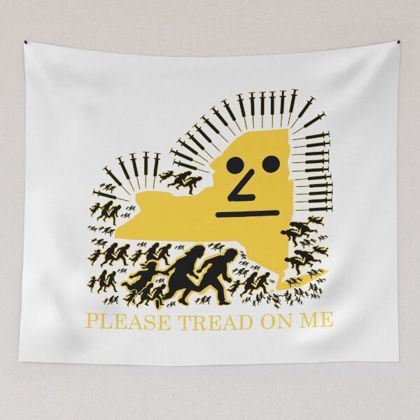 Item preview, PLEASE TREAD ON ME - Dont Tread On Me Parody New York Version Darker Yellow designed and sold by pelagio.