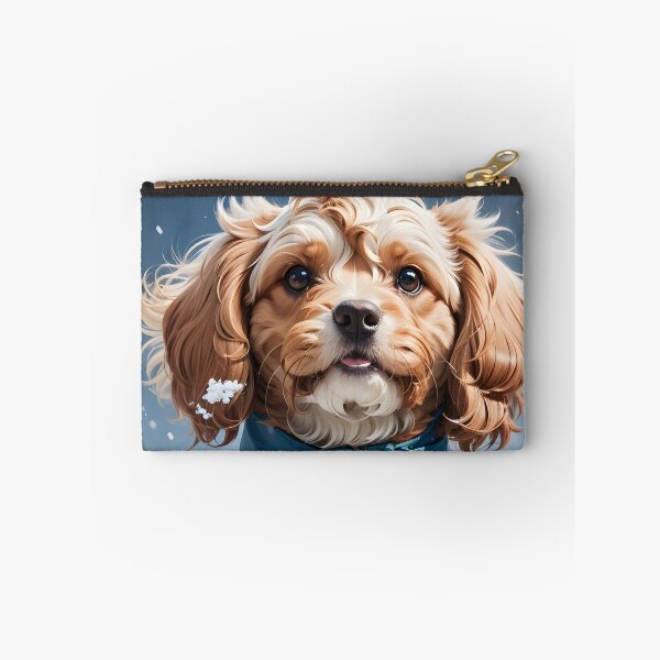 Aperçu de l'œuvre Aventure enneigée d'un Cavapoo créée et vendue par digiscapeart.