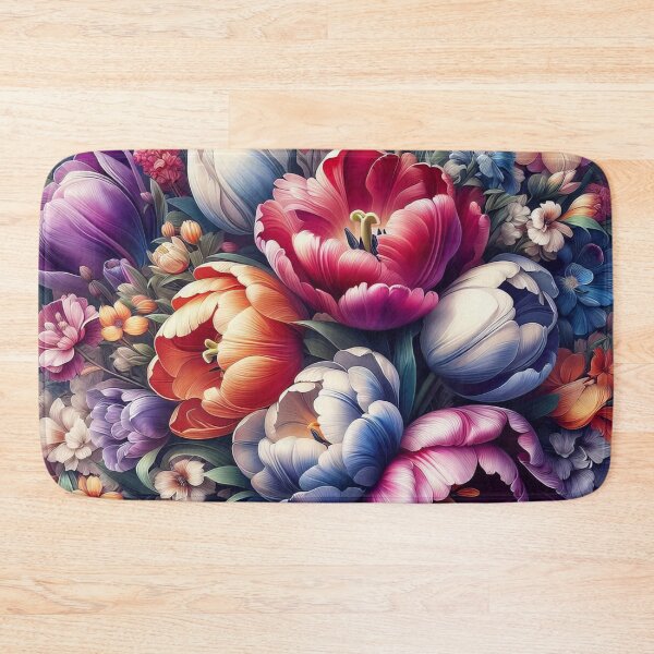 Item preview, Velvet Petals Unfurl in Nature's Masterful Floral Mosaic designed and sold by ArtComixHaven.