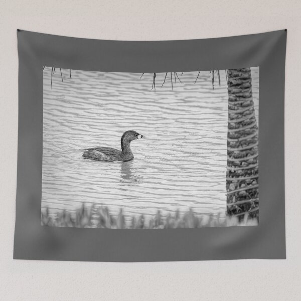 Item preview, Pied Billed Grebe Black and White designed and sold by Debra Martz.