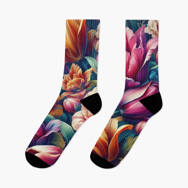 Item preview, Lush Floral Elegance in a Vibrant Botanical Dreamscape designed and sold by ArtComixHaven.
