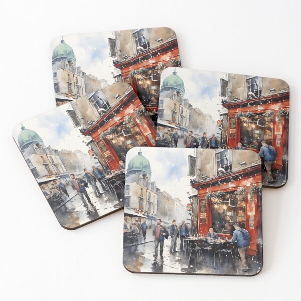 Item preview, London street pub watercolor painting, city landscape, London souvenir, London cityscape, UK travel designed and sold by SpettacolArte.