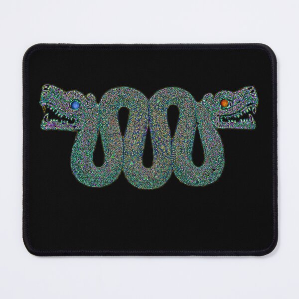 Item preview, Maquizcoatl - Aztec Double-Headed Serpent in Glassy Blues designed and sold by Aztectees.