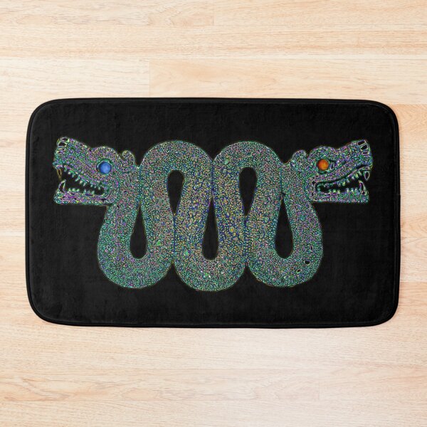 Item preview, Maquizcoatl - Aztec Double-Headed Serpent in Glassy Blues designed and sold by Aztectees.