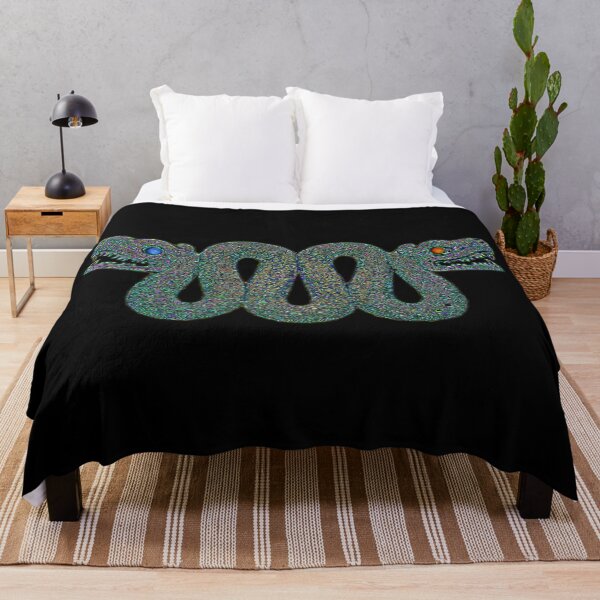 Item preview, Maquizcoatl - Aztec Double-Headed Serpent in Glassy Blues designed and sold by Aztectees.