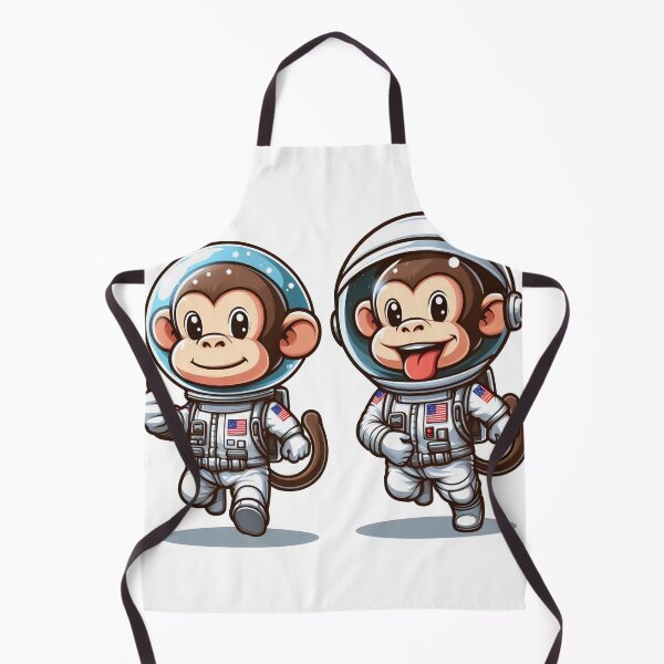 Item preview, two monkeys wearing astronaut costumes designed and sold by MzulhilmiZam.