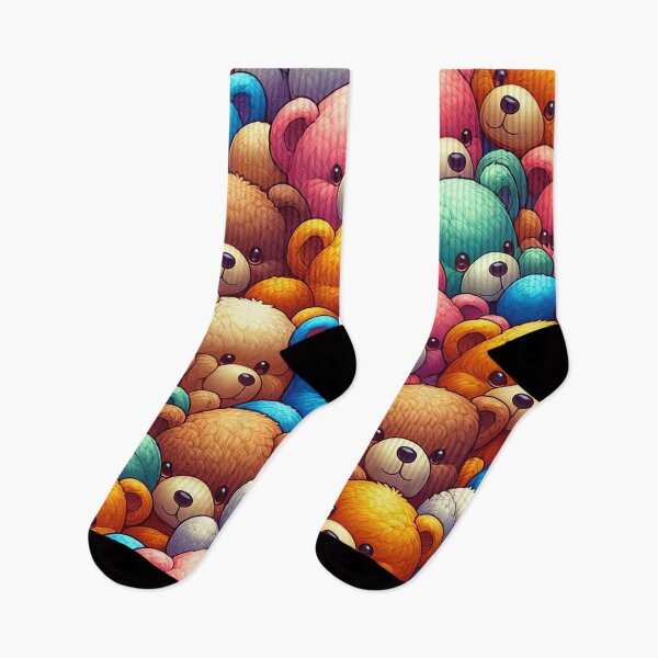 Item preview, Colourful Teddy Bear Galaxy, Cuddly Companions Everywhere You Look designed and sold by ArtComixHaven.
