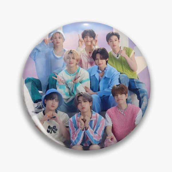 Item preview, Stray Kids SKZ 2024 cute colourful happy smiling idols white fluffy kpop boys designed and sold by Kpop-Noona.