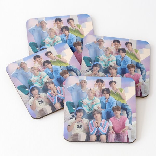 Item preview, Stray Kids SKZ 2024 cute colourful happy smiling idols white fluffy kpop boys designed and sold by Kpop-Noona.
