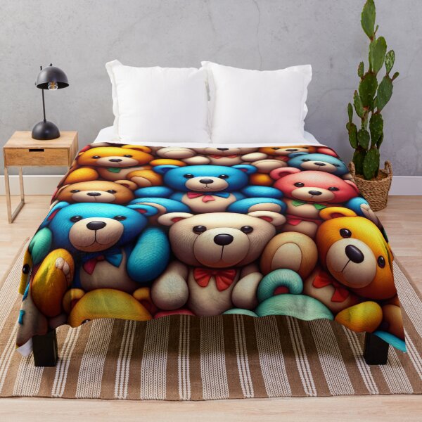 Item preview, Colourful Teddy Bear Collection for Art and Comfort designed and sold by ArtComixHaven.