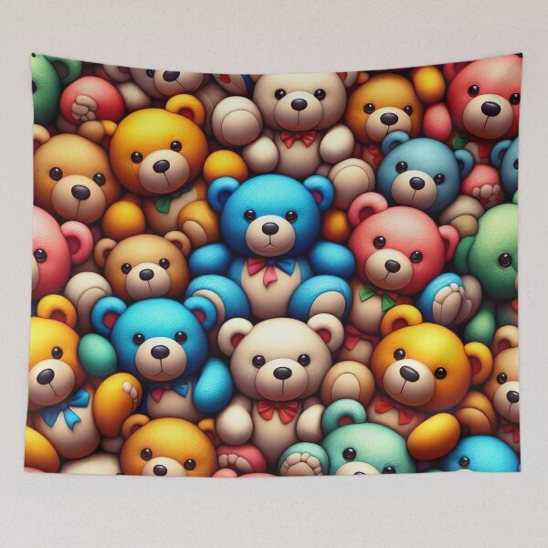 Item preview, Colourful Teddy Bear Collection for Art and Comfort designed and sold by ArtComixHaven.