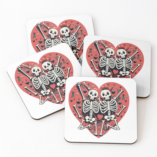 Item preview, Skeletons in love. Heart designed and sold by MagelliShop.