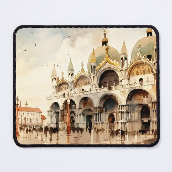Item preview, Venice S. Mark watercolor painting, city landscape, Italy art, Venice souvenir, Italian travel, S. Marco cathedral designed and sold by SpettacolArte.