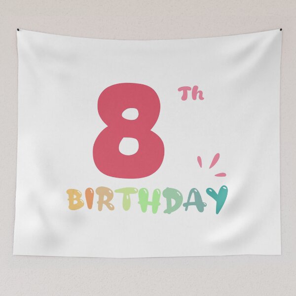 Item preview, Happy 8th Birthday designed and sold by SimpleP.