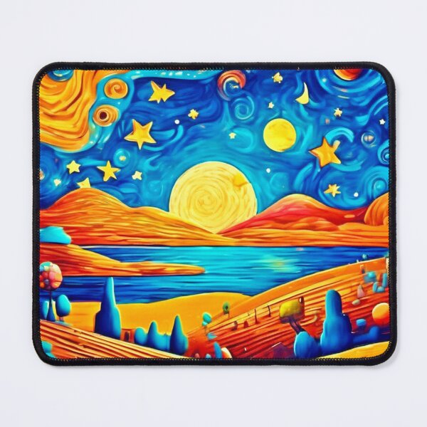 Item preview, Starry Night Surrealism Cartoon Art designed and sold by Health And Fitness Posts e-Store.