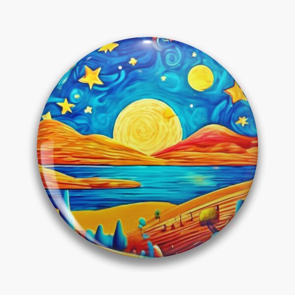 Item preview, Starry Night Surrealism Cartoon Art designed and sold by Health And Fitness Posts e-Store.