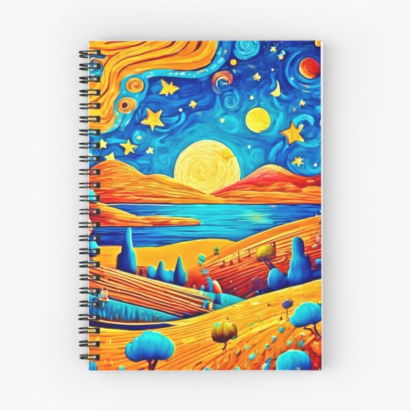 Item preview, Starry Night Surrealism Cartoon Art designed and sold by Health And Fitness Posts e-Store.