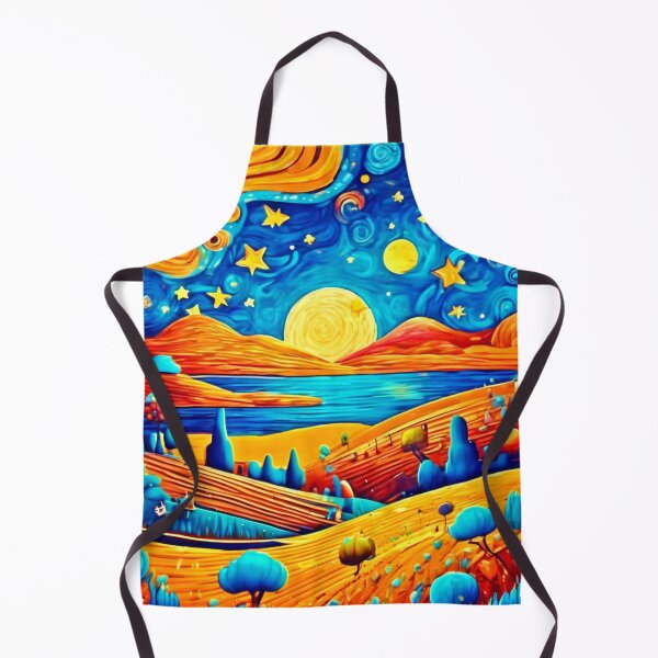 Item preview, Starry Night Surrealism Cartoon Art designed and sold by Health And Fitness Posts e-Store.