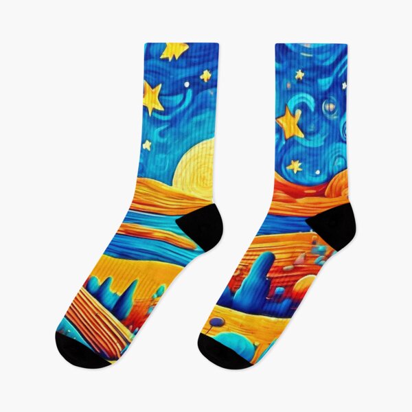 Item preview, Starry Night Surrealism Cartoon Art designed and sold by Health And Fitness Posts e-Store.