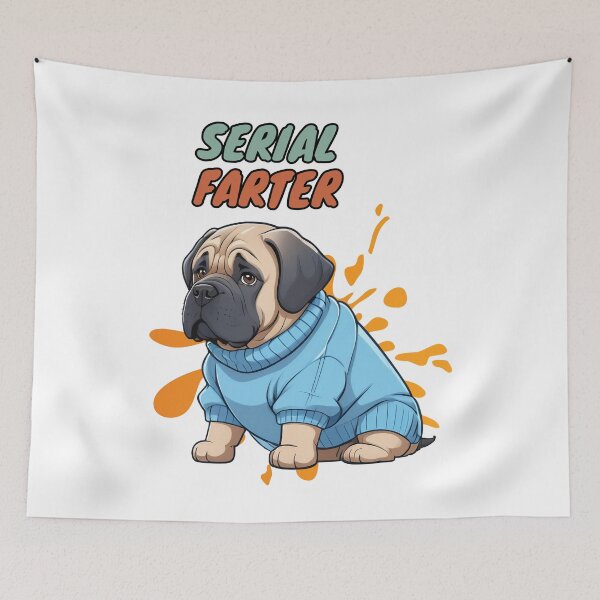 Item preview, Cute bull mastiff - serial farter designed and sold by PetPeeveDesigns.