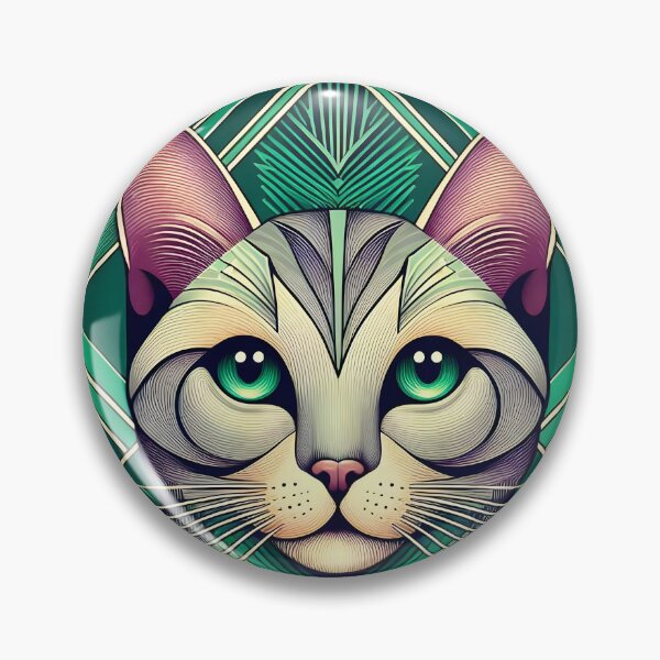 Item preview, Emerald Cat Antique Art designed and sold by DesignRizz.