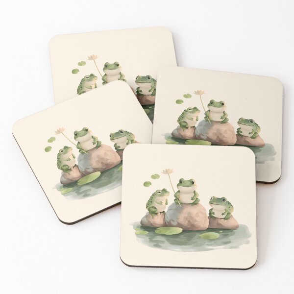 Item preview, Joyful Frogs with Lotus designed and sold by unimuse.
