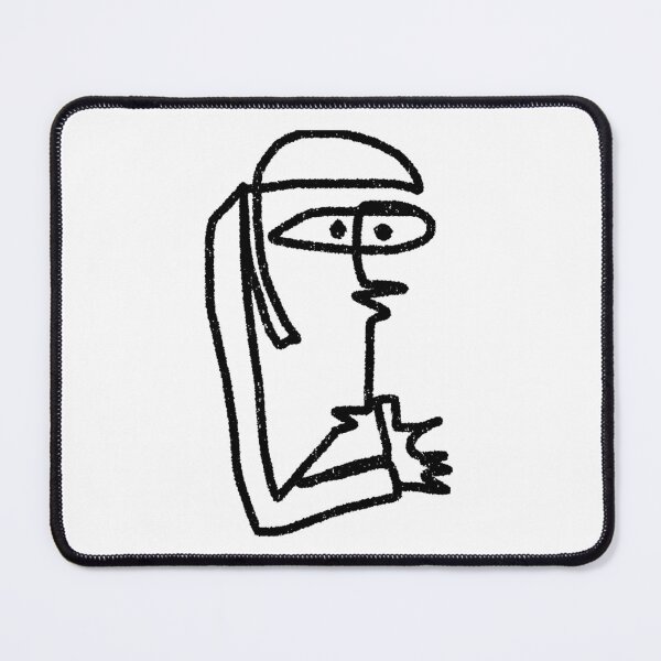 Item preview, Sleepy Line man - original artwork Black and White designed and sold by Oqueartecura.