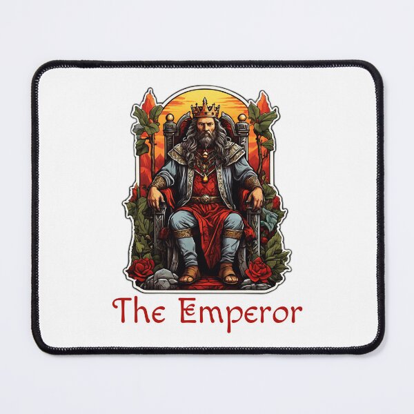 Item preview, Tarot Card Major Arcana The Emperor on a Throne at Sunset designed and sold by Pixel Waite.