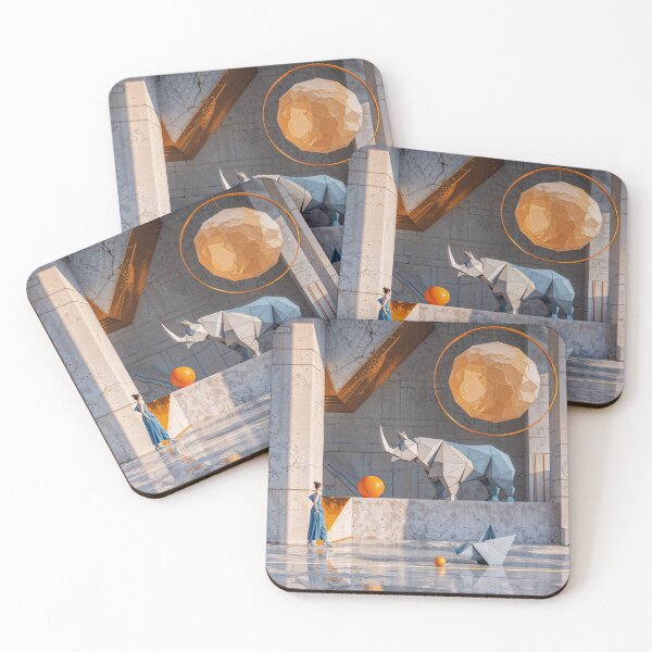 Item preview,  Animals geometry and minimalism: Rhinoceros and woman designed and sold by JaN44Fotografia.
