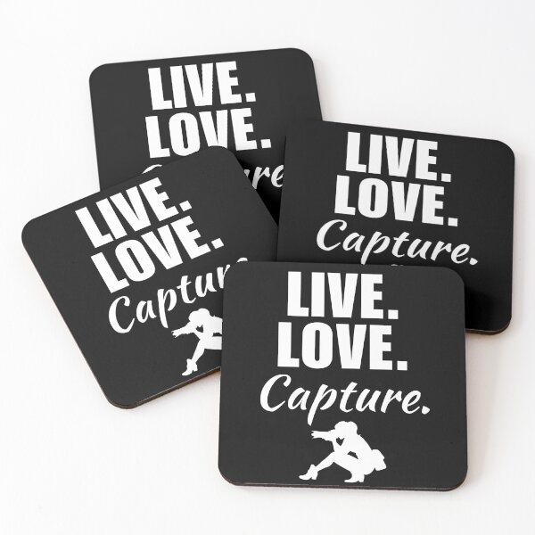 Item preview, Live, love, capture. Funny photographer job quote or saying for photographer girlfriend of wife designed and sold by NBSStore.