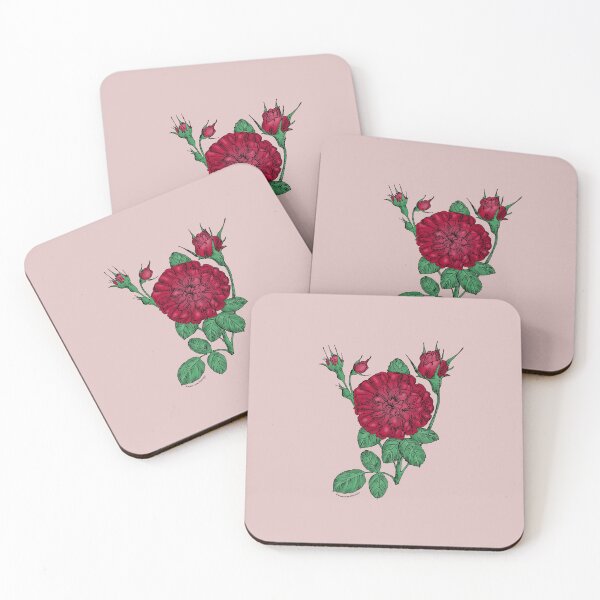 Item preview, Dark Red Rosette Rose Bloom Very Full 40+ Petals In 3+ Rows designed and sold by Rachael Taylor.