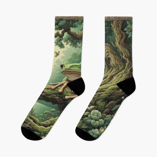 Item preview, Green Tree Frog in the Forest designed and sold by Illuministique.